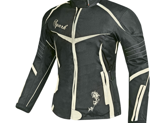 Dámská textilní moto bunda Spark Vintage, černá
