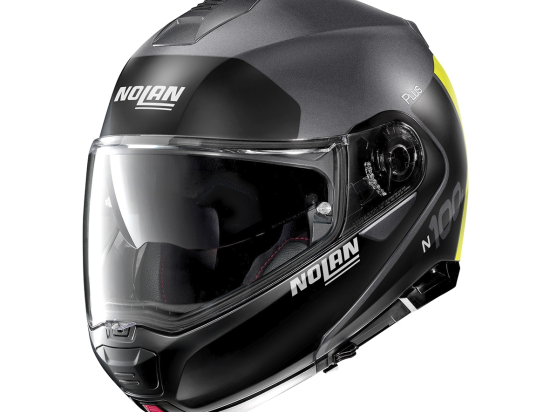 Moto helma Nolan N100-5 Plus Distinctive N-Com Flat Lava Grey 25