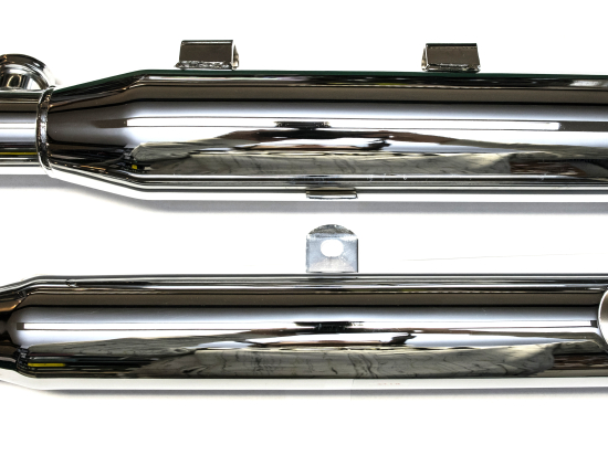 Koncovka výfuku - tlumič na Chopper chrom, pár