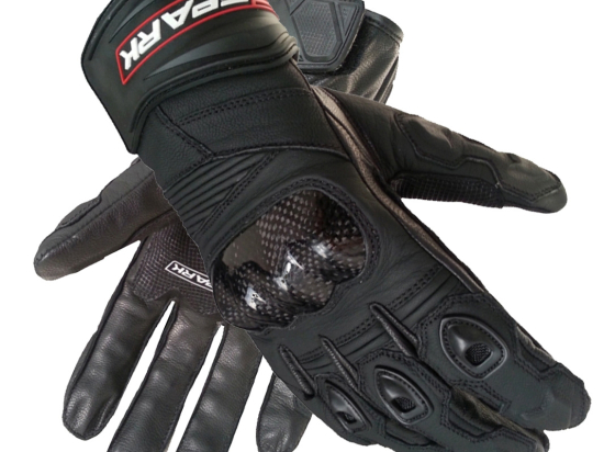 Pánské kožené moto rukavice Spark Sport, černé