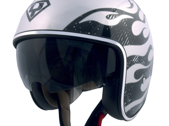 Moto helma Yohe 859-91A, Grey, Silver