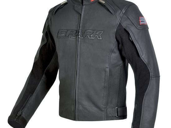 Pánská kožená moto bunda Spark Motostar, černá