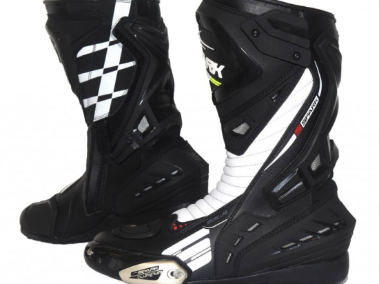 Cestovní moto boty Spark Mugello, černo-bílé