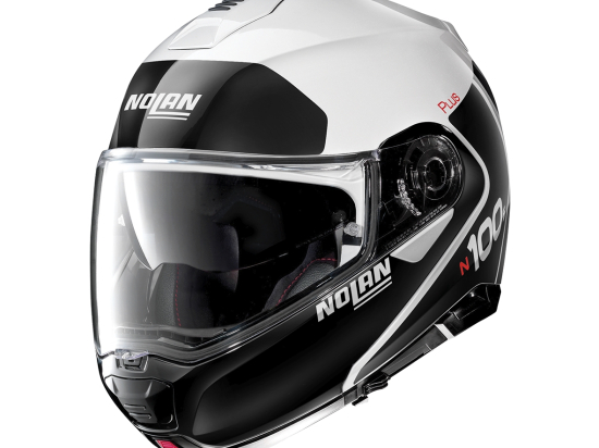 Moto helma Nolan N100-5 Plus Distinctive N-Com Metal White 22