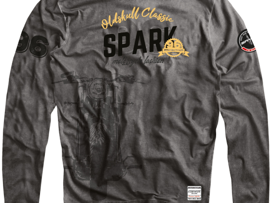 Pánské tričko Spark LS 002 dlouhý rukáv, šedé