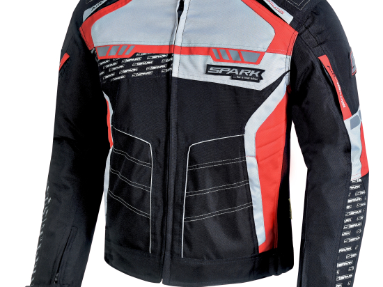 Pánská textilní moto bunda Spark Mizzen, červená