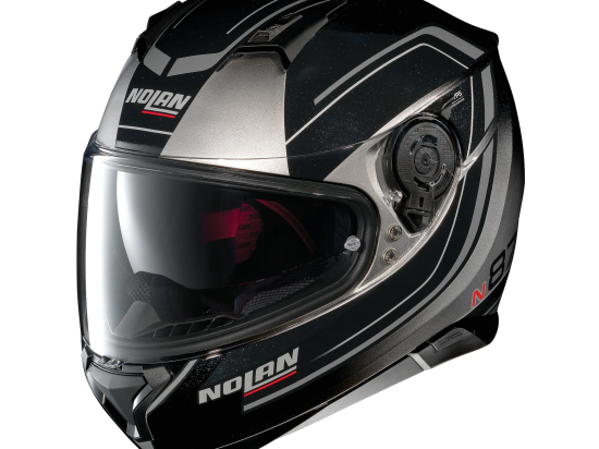 Moto helma Nolan N87 Savoir Faire N-Com Fade Silver 59