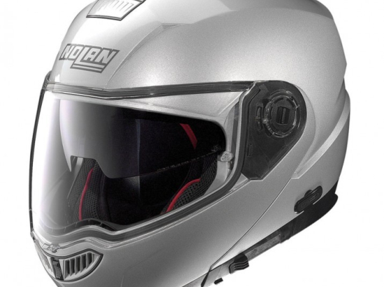 Moto helma Nolan N104 Absolute Classic N-Com Platinum Silver 1