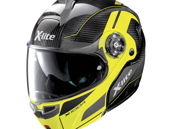Moto helma X-Lite X-1004 Ultra Carbon Charismatic N-Com Led Yellow Chin Guard 14