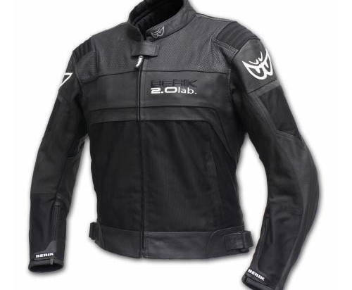 Kožená moto bunda Berik LJ-10641-BK, černá