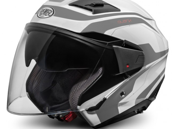 Moto helma Premier Bliss, bílo-stříbrná