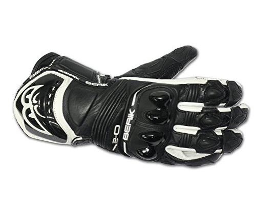 Kožené moto rukavce Berik G-10579-BK, černé