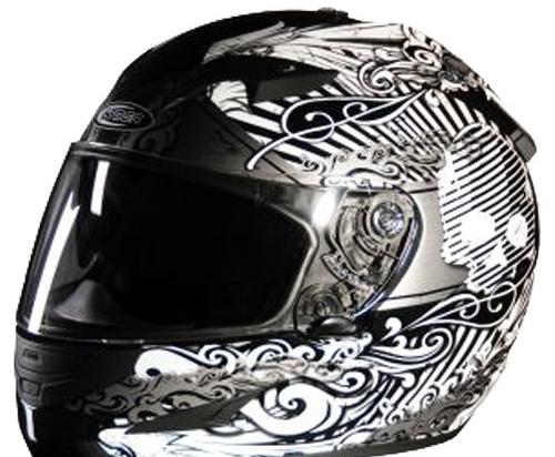 Moto helma Cyber US-97, stříbrná