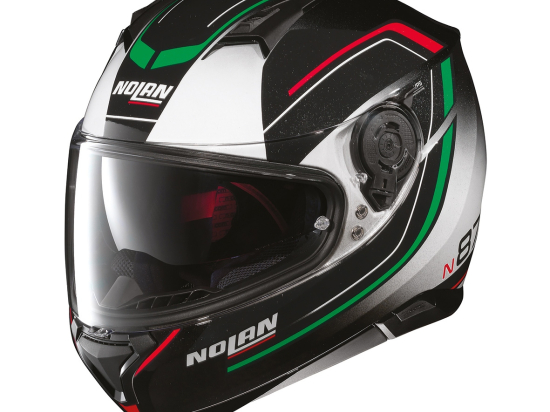 Moto helma Nolan N87 Savoir Faire N-Com Fade White 56