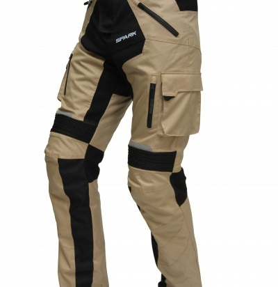 Pánské textilní Moto kalhoty Spark Dakar, pískovo-černé