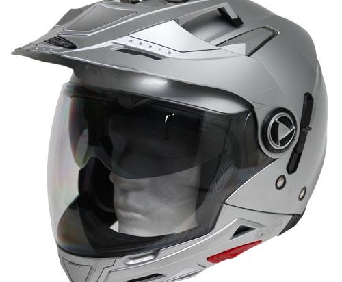 Moto helma Cyber US-101, stříbrná, 5v1