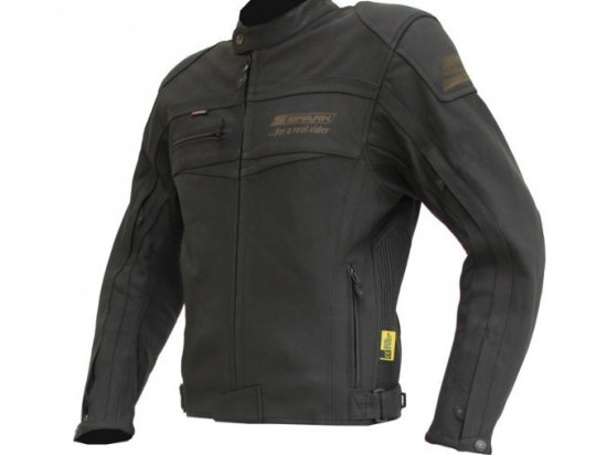 Pánská kožená moto bunda Spark Mike, černá