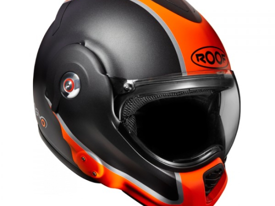 Moto helma Roof Desmo Flash, černá matná, oranžová