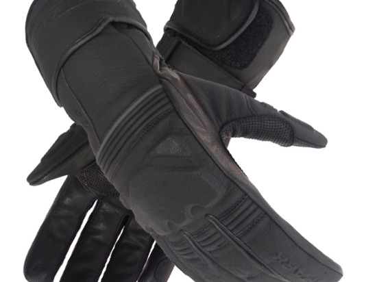 Pánské kožené moto rukavice Spark GT, černé