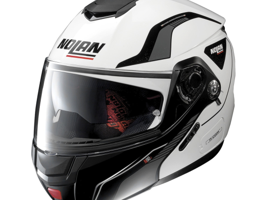 Moto helma Nolan N90-2 Straton N-Com Metal White 17