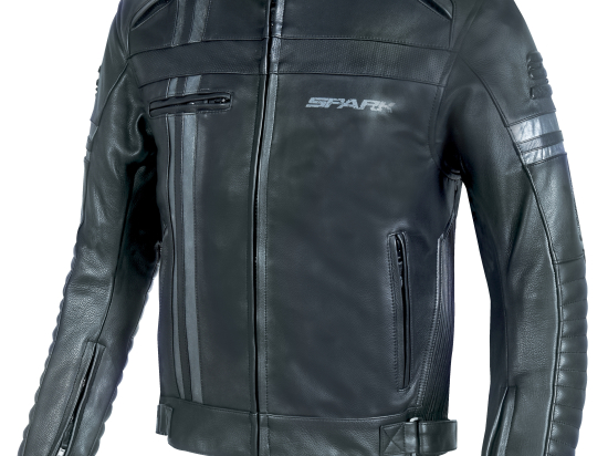 Pánská kožená moto bunda Spark Brono Evo, černá
