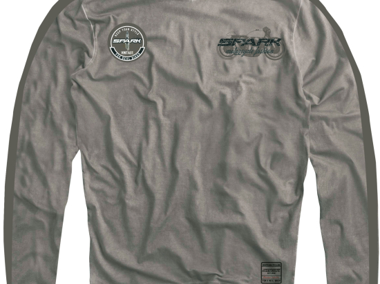 Pánské tričko Spark 001 dlouhý rukáv, šedé