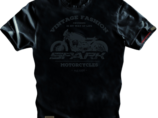Pánské tričko Spark S 001 krátký rukáv, černé
