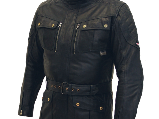 Pánská kožená moto bunda Spark Romp, černá