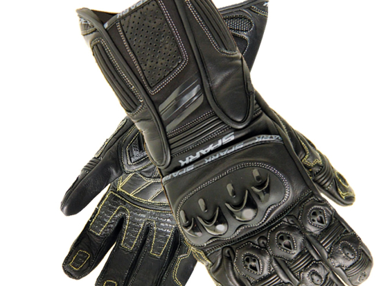 Pánské kožené moto rukavice Spark Dallas, černé