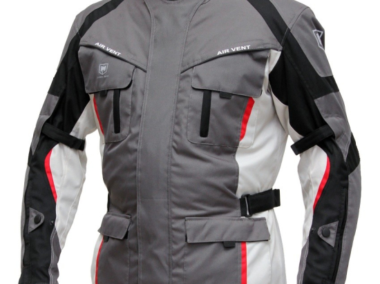 Pánská textilní moto bunda Cyber Gear Tour Long, šedá