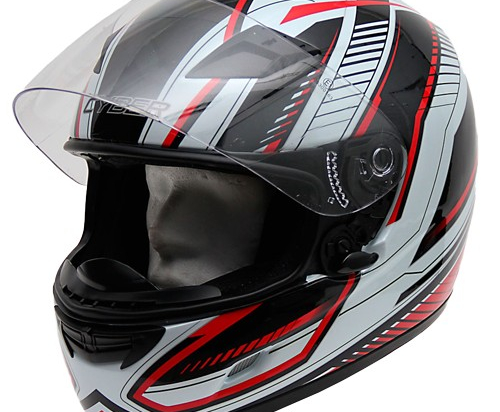 Moto helma Cyber US-39, černo-červená