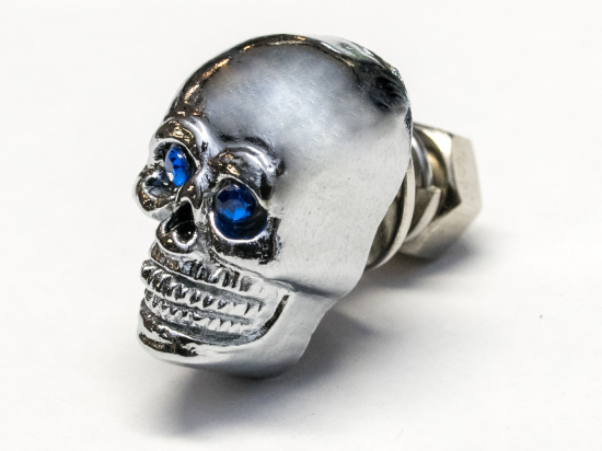 Ozdobný šroub TechStar s matkou, motiv lebka