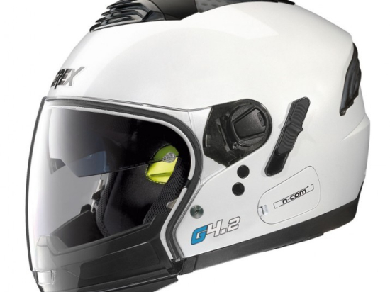 Moto helma Grex G4.2 PRO Kinetic N-Com Metal White 4