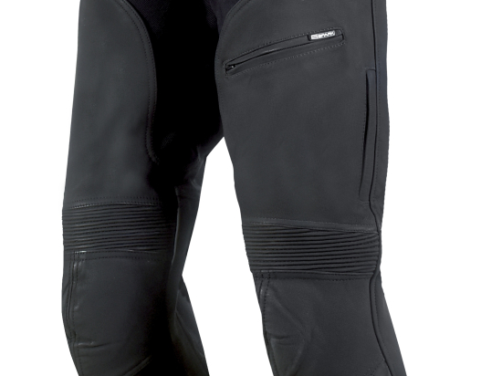 Pánské kožené moto kalhoty Spark Mike, černé