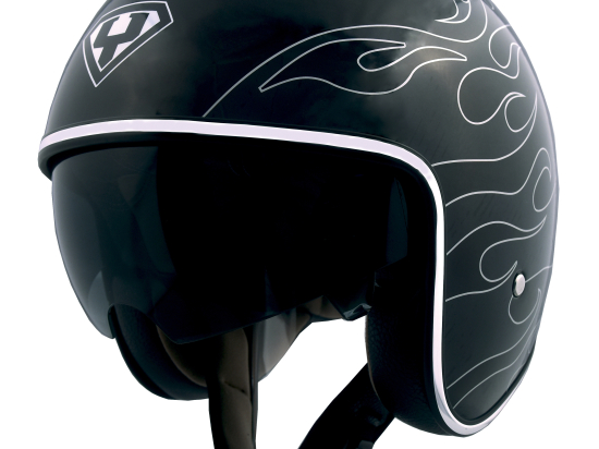 Moto helma Yohe 859-91B, Black, Silver