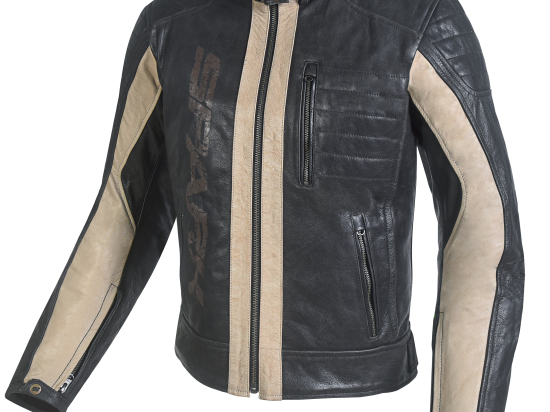 Pánská kožená moto bunda Spark Hector, hnědá