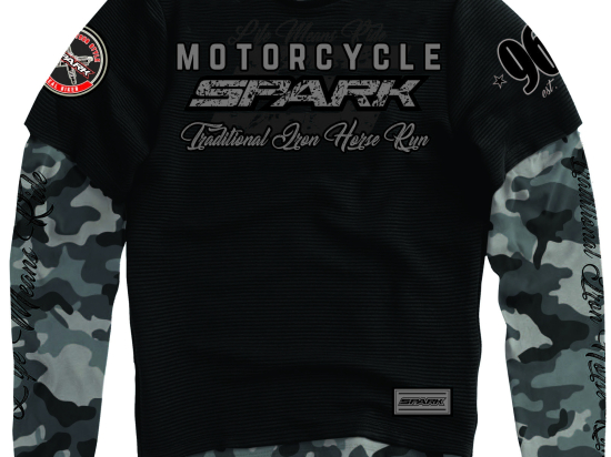 Pánské tričko Spark L 001 dlouhý rukáv, černé