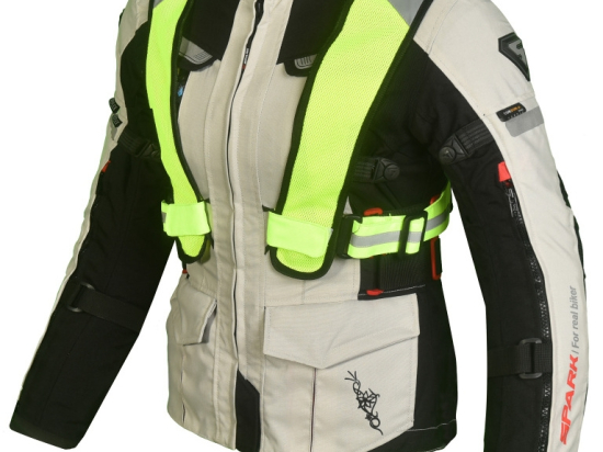 Dámská textilní moto bunda Spark Bora, šedá