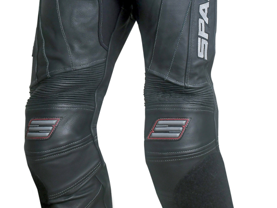 Pánské kožené moto kalhoty Spark ProComp, černé