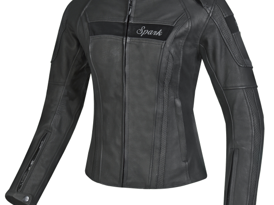 Dámská kožená moto bunda Spark Virginia, černá