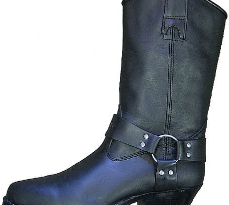 Kožené moto boty TechStar koně vysoké, černé