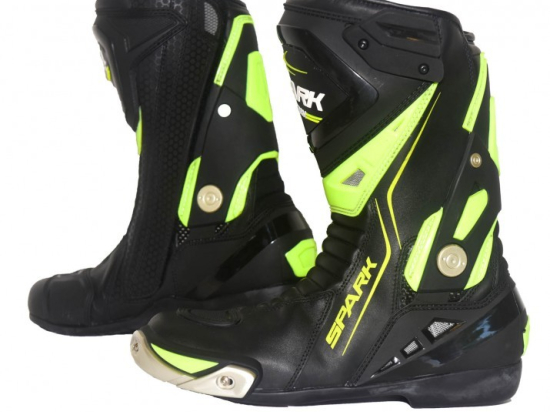 Cestovní moto boty Spark Silverstone, černé-fluo