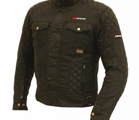 Pánská textilní moto bunda Spark Scrambler, černá