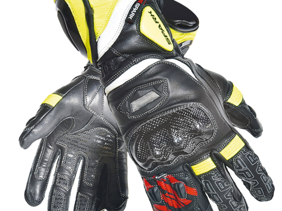 Pánské kožené moto rukavice Spark Pilot, černé