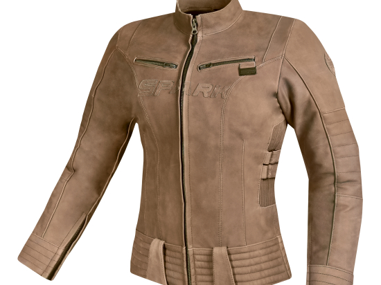 Dámská kožená moto bunda Spark Betty, hnědá