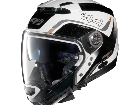 Moto helma Nolan N44 EVO Viewpoint N-Com Metal White 52