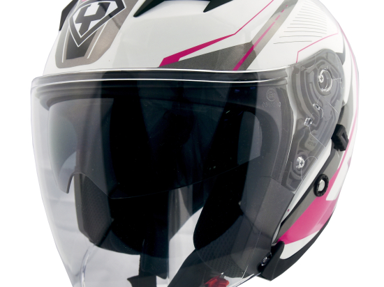 Moto helma Yohe 878-1M Graphic, Pink