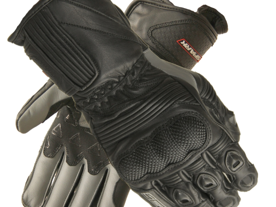 Pánské kožené moto rukavice Spark Modena, černé