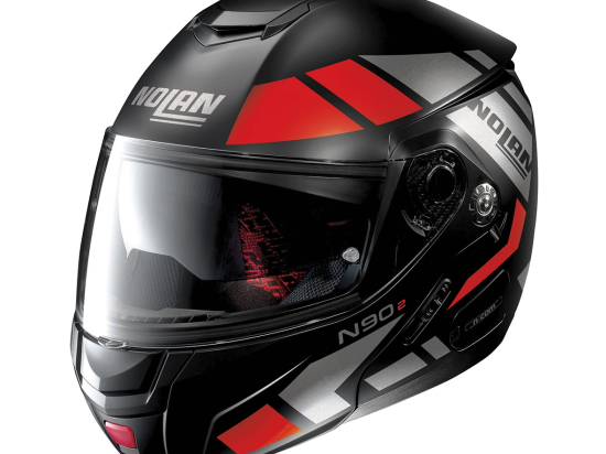 Moto helma Nolan N90-2 Euclid N-Com Flat Black 26