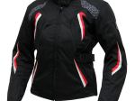 Dámská textilní moto bunda Cyber Gear Monica, černo-červeno-bílá
